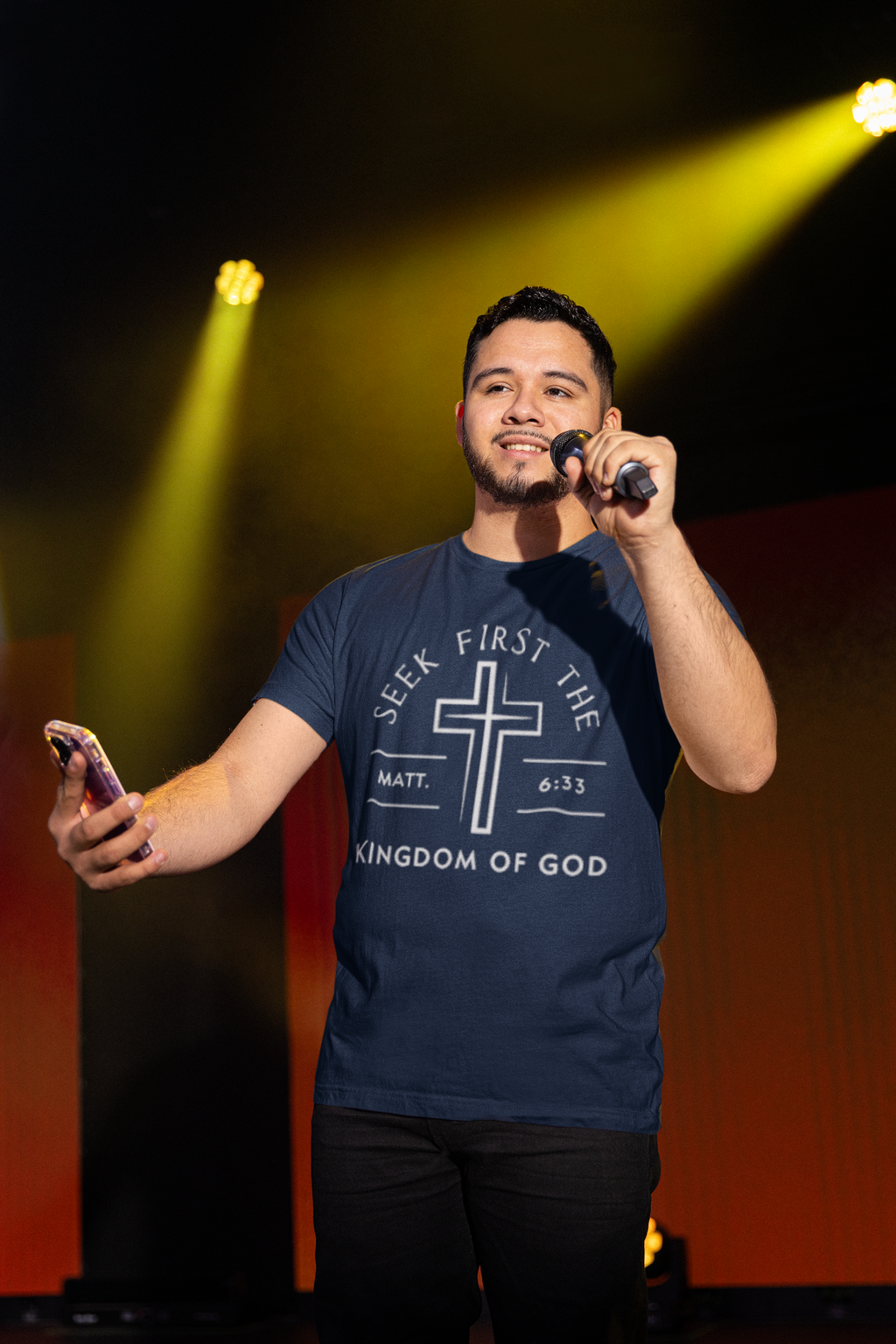 Seek First the Kingdom T-Shirt — Matthew 6:33 Christian Faith Tee