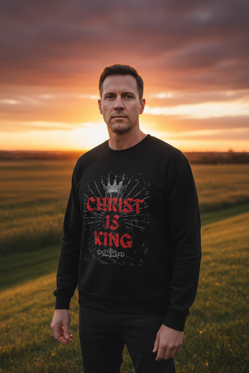 Christ Is King Sweatshirt Lifestyle