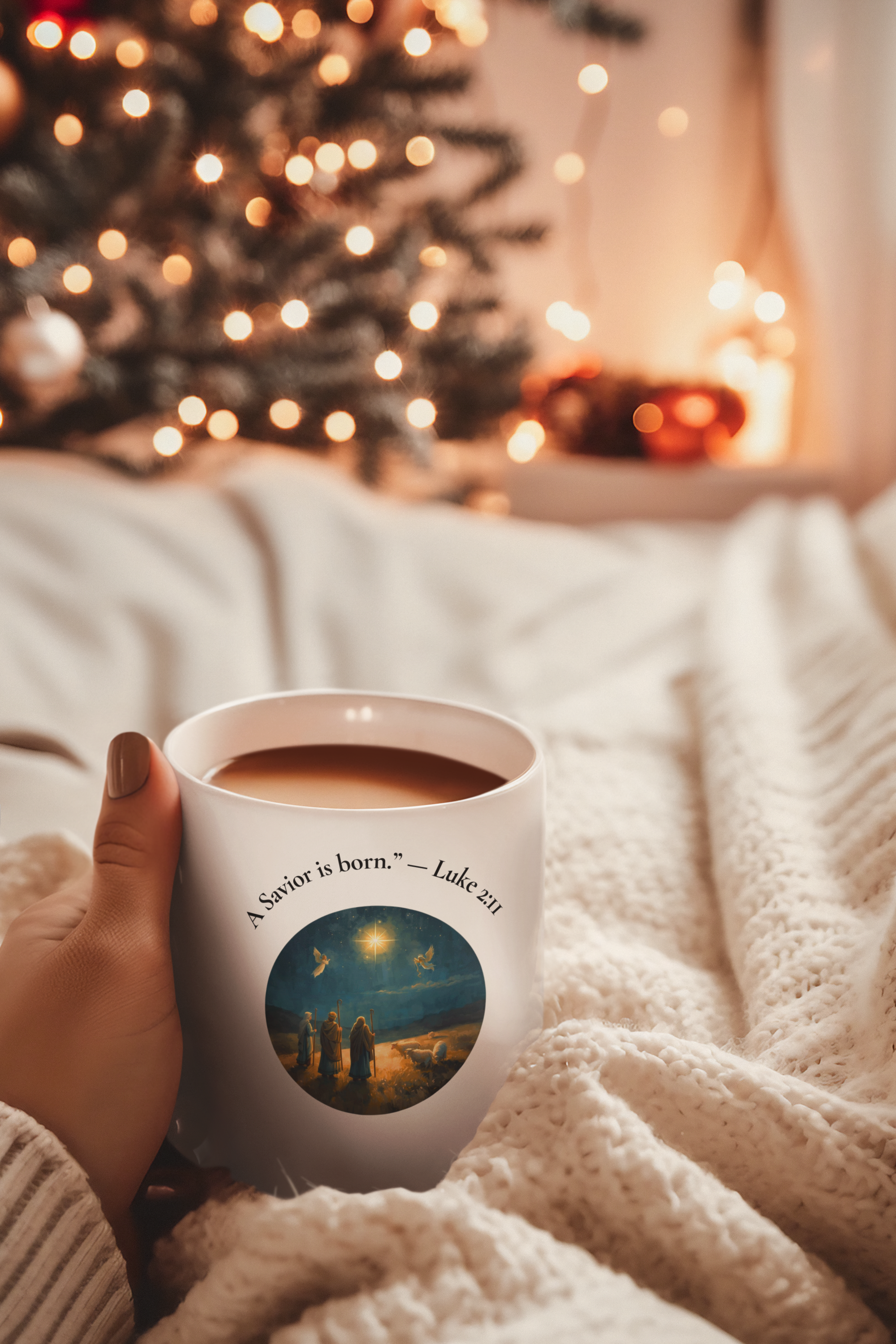 A Savior Is Born — Luke 2:11 Christmas Mug 11oz & 15oz