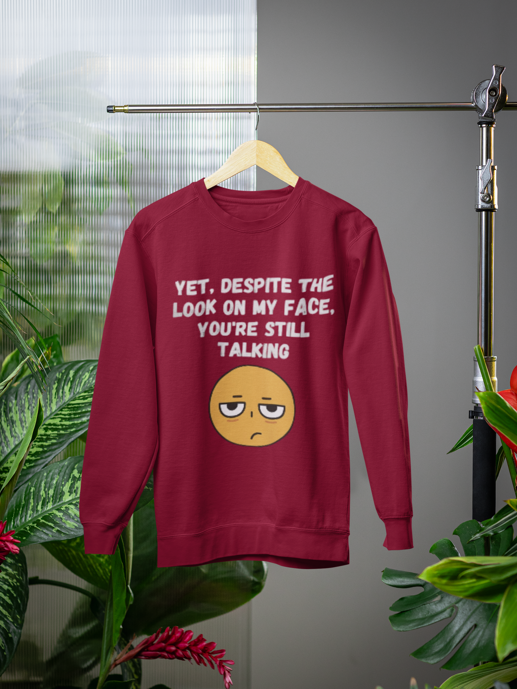 😒 Still Talking Emoji Sweatshirt – Sarcastic Unisex Crewneck