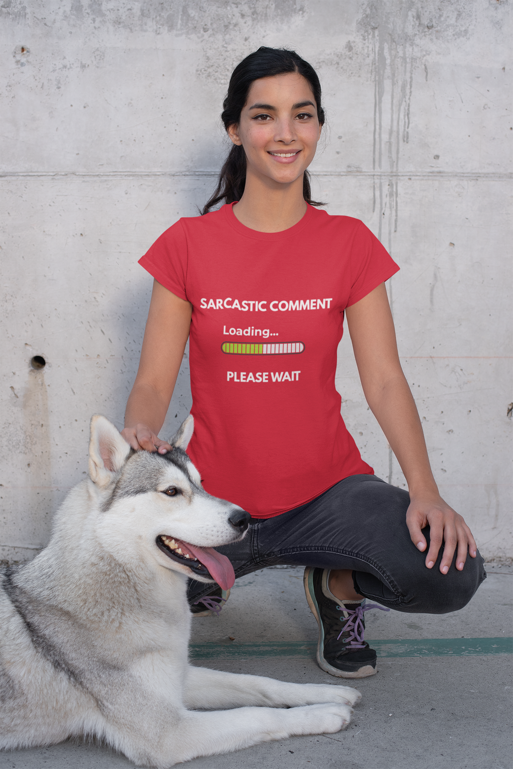 Sarcastic Comment Loading... Please Wait - Funny Graphic T-Shirt