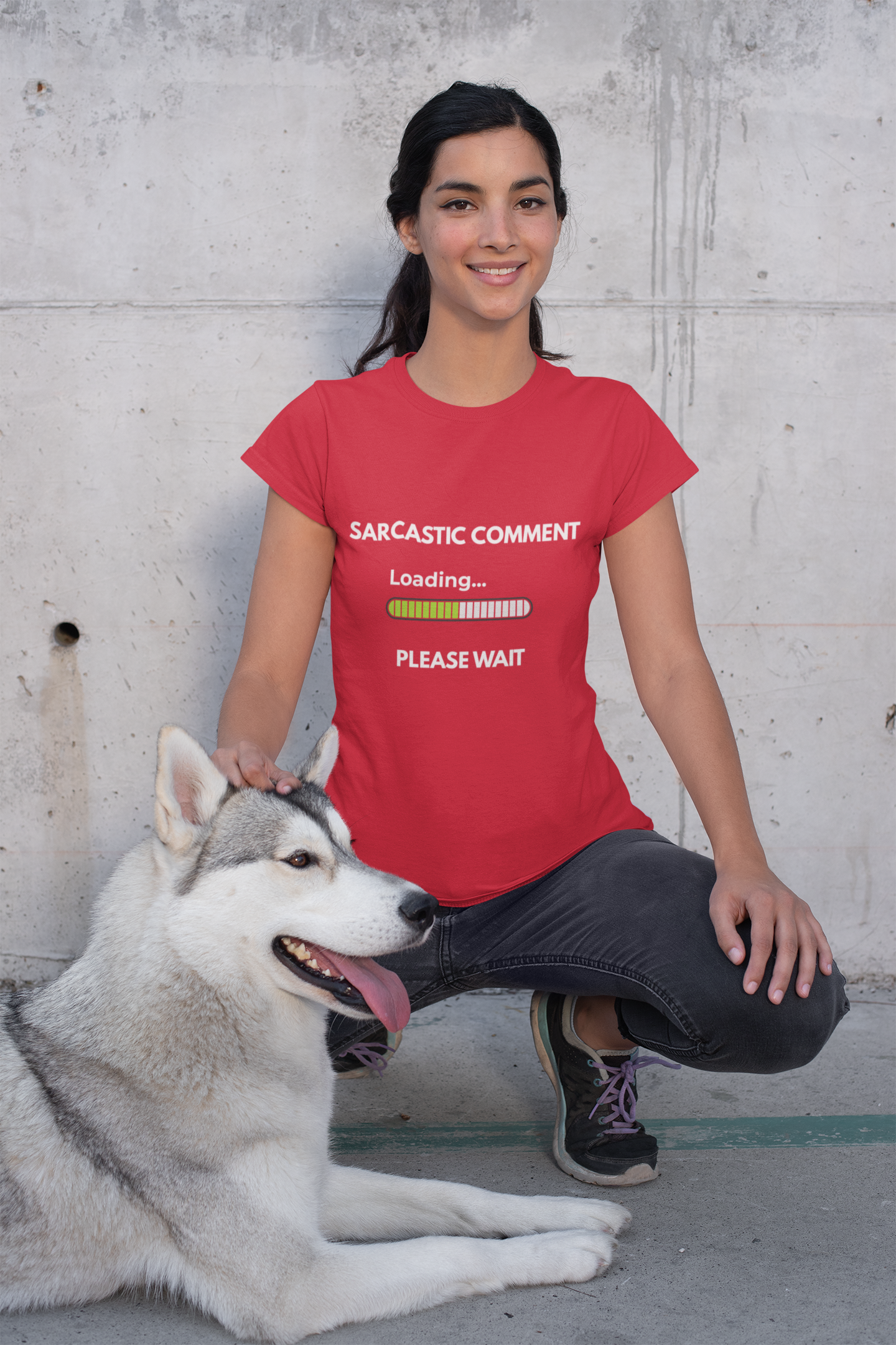 Sarcastic Comment Loading... Please Wait - Funny Graphic T-Shirt