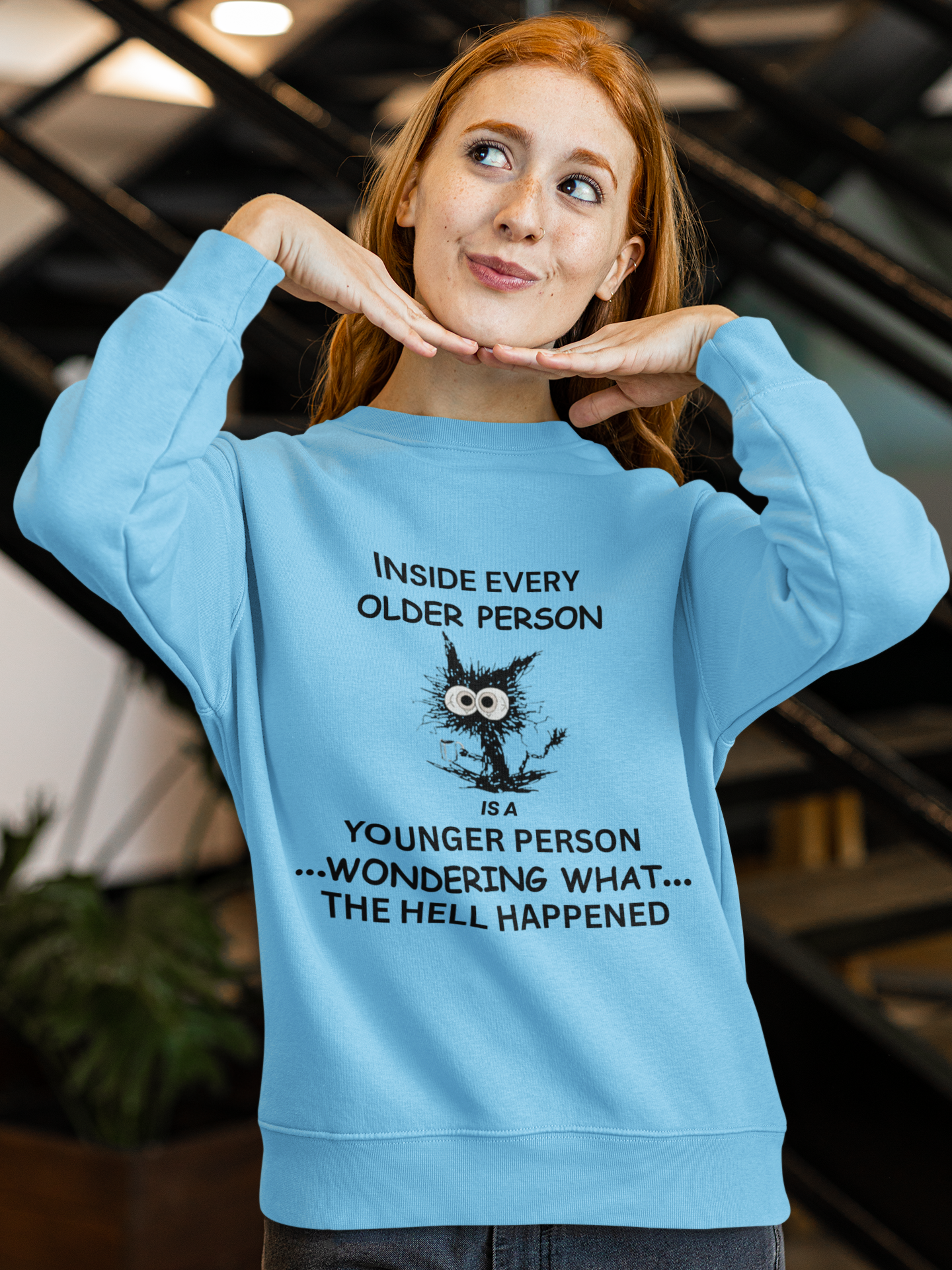 "Inside Every Older Person" Unisex Midweight Softstyle Fleece Crewneck Sweatshirt