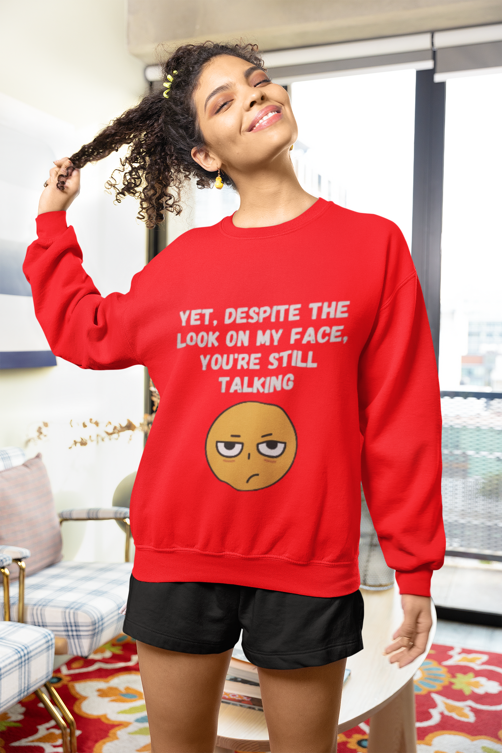 😒 Still Talking Emoji Sweatshirt – Sarcastic Unisex Crewneck