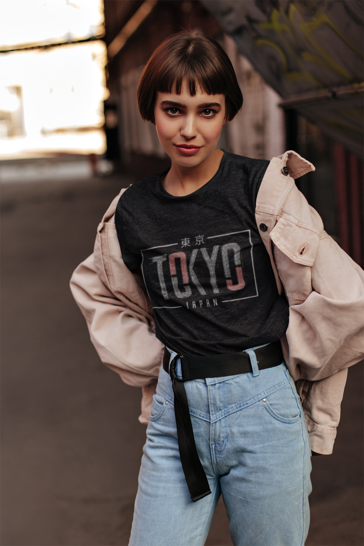 Tokyo Japan Industrial Graphic T-Shirt - Modern Streetwear Style Tee