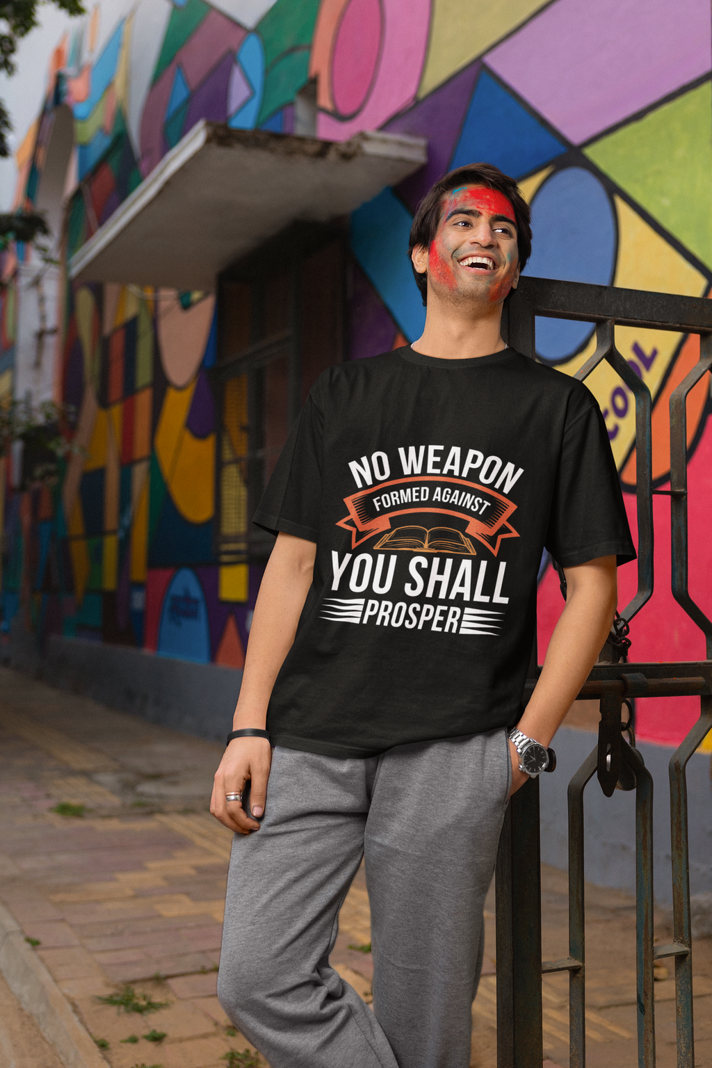 No Weapon Formed Against You Shall Prosper – Isaiah 54:17 | Faith Without Fear Tee
