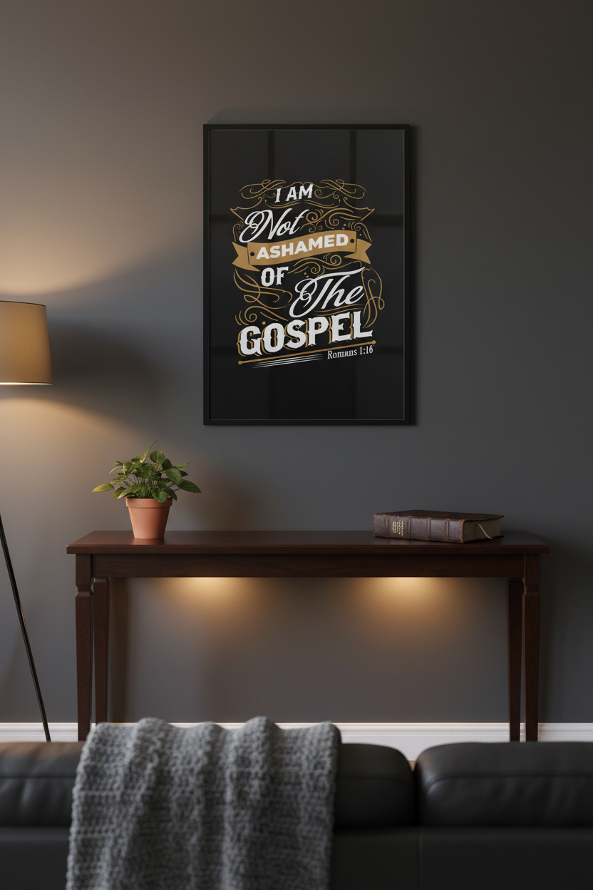 I Am Not Ashamed — Living Room Mockup