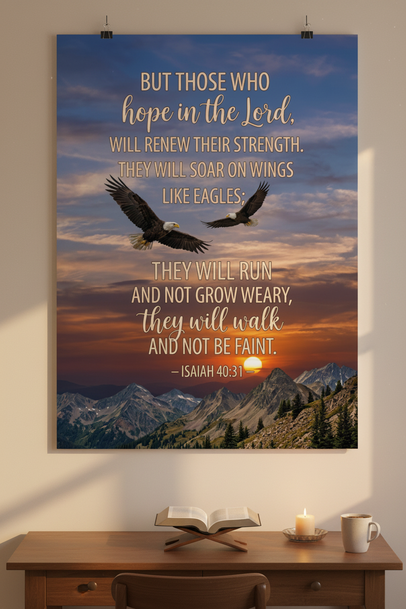 Isaiah 40:31 Eagle Poster Lifestyle v2