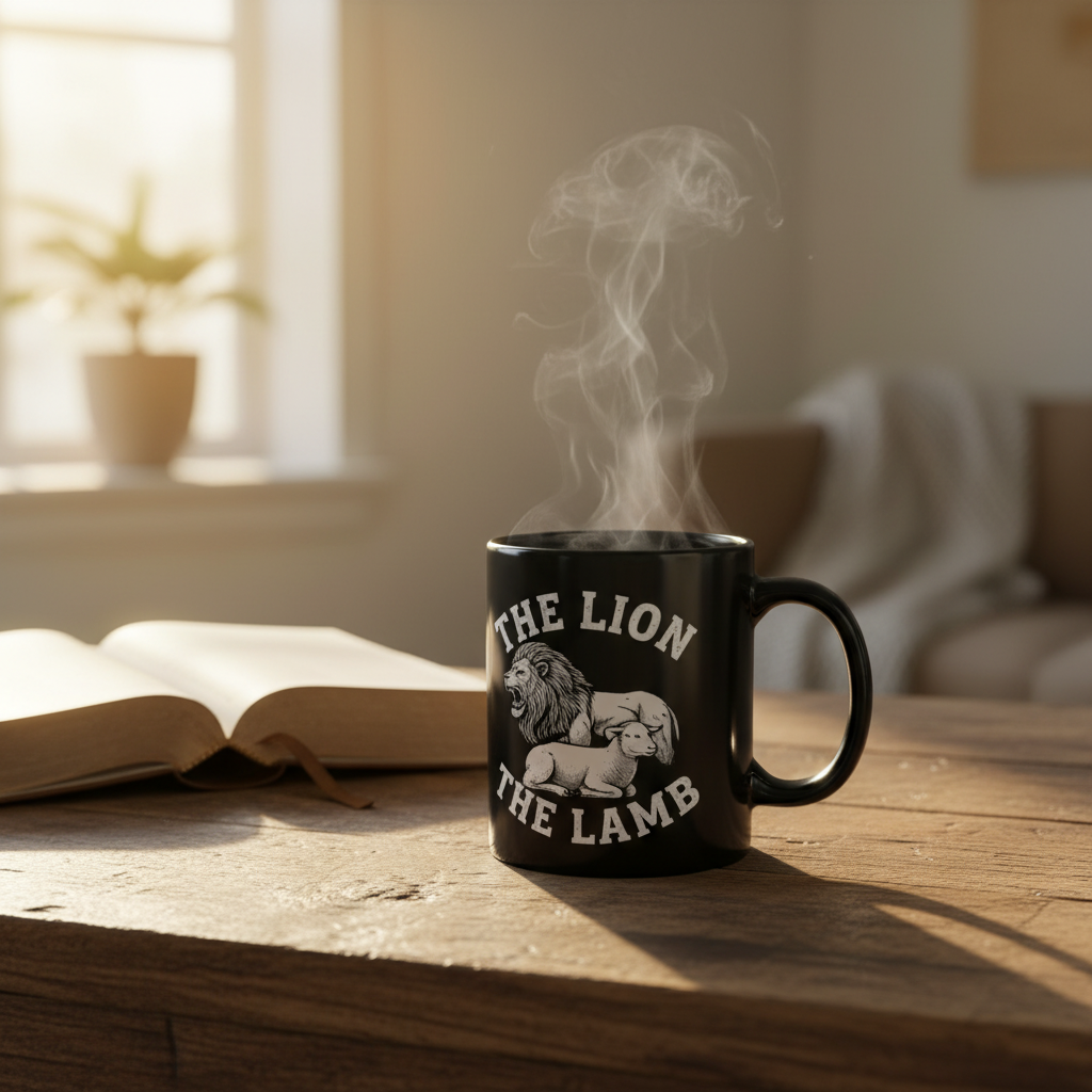 Lion & Lamb Mug Lifestyle