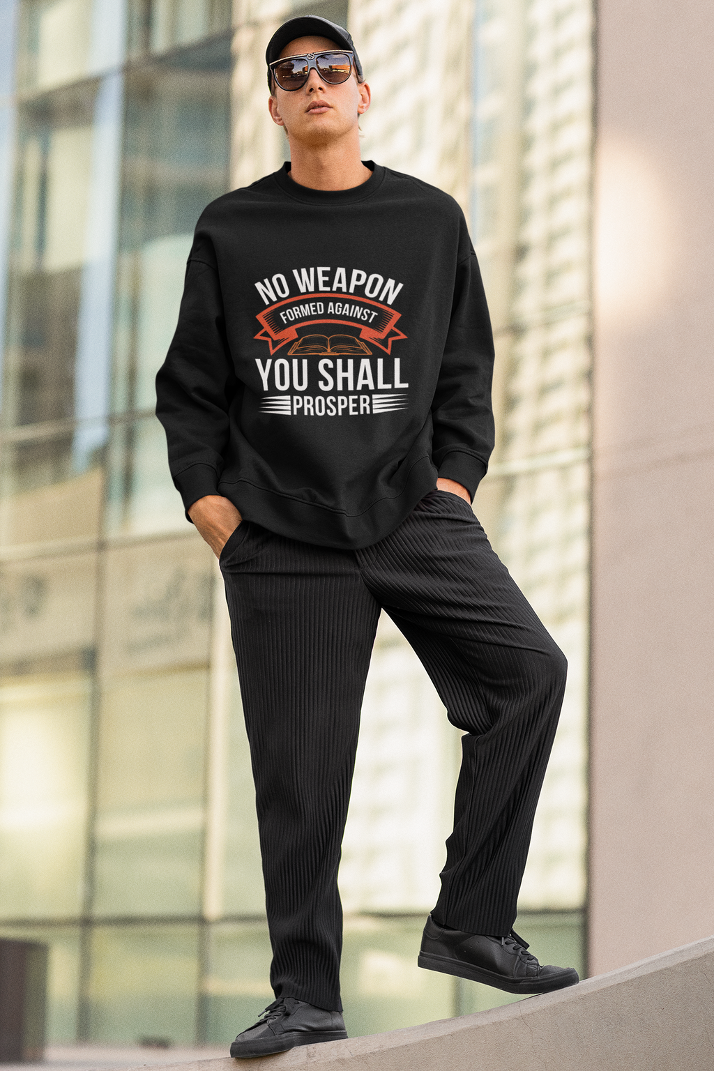 No Weapon Formed Against You Shall Prosper – Isaiah 54:17 | Faith Without Fear Sweatshirt