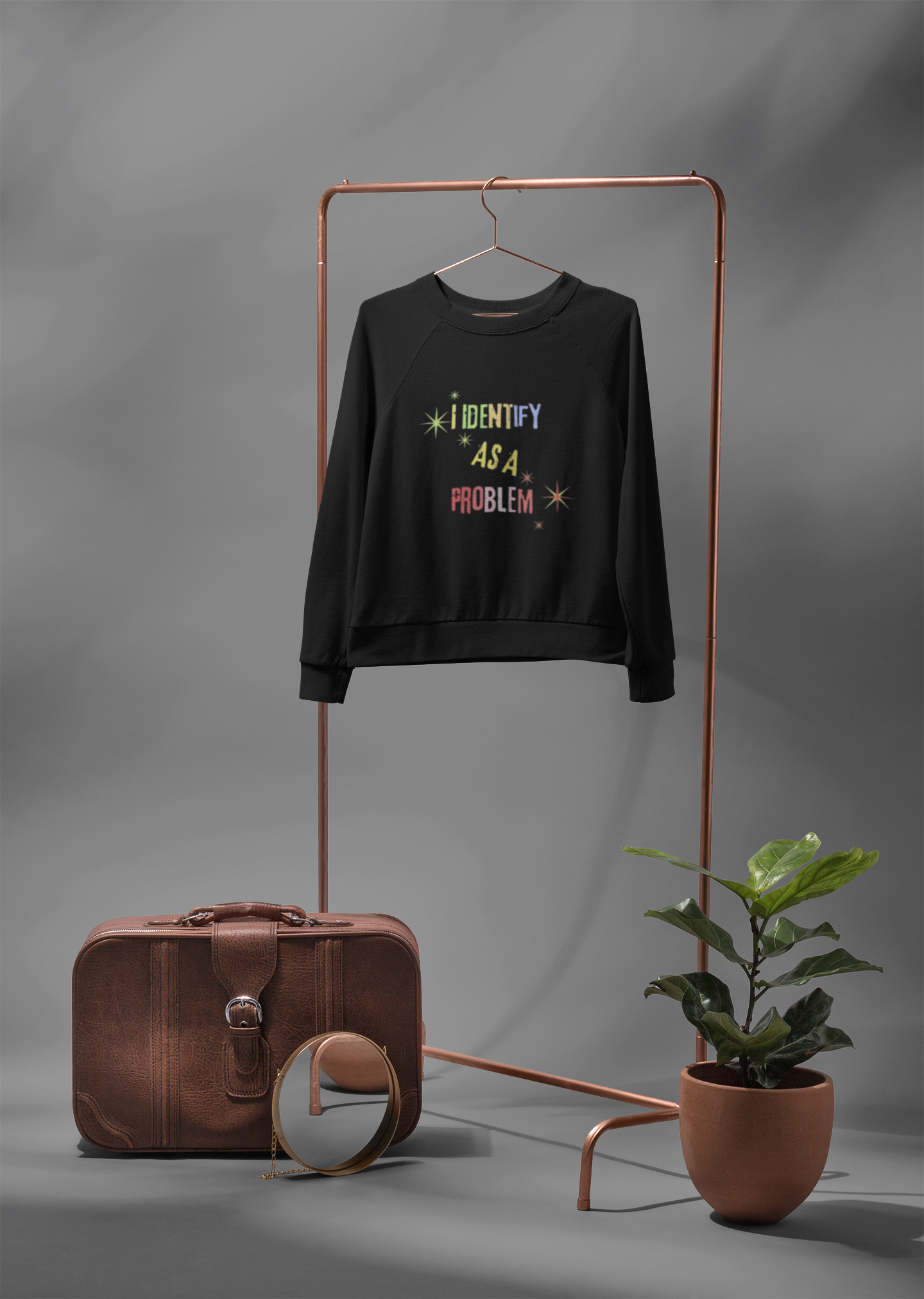 I Identify As a Problem Crewneck Sweatshirt