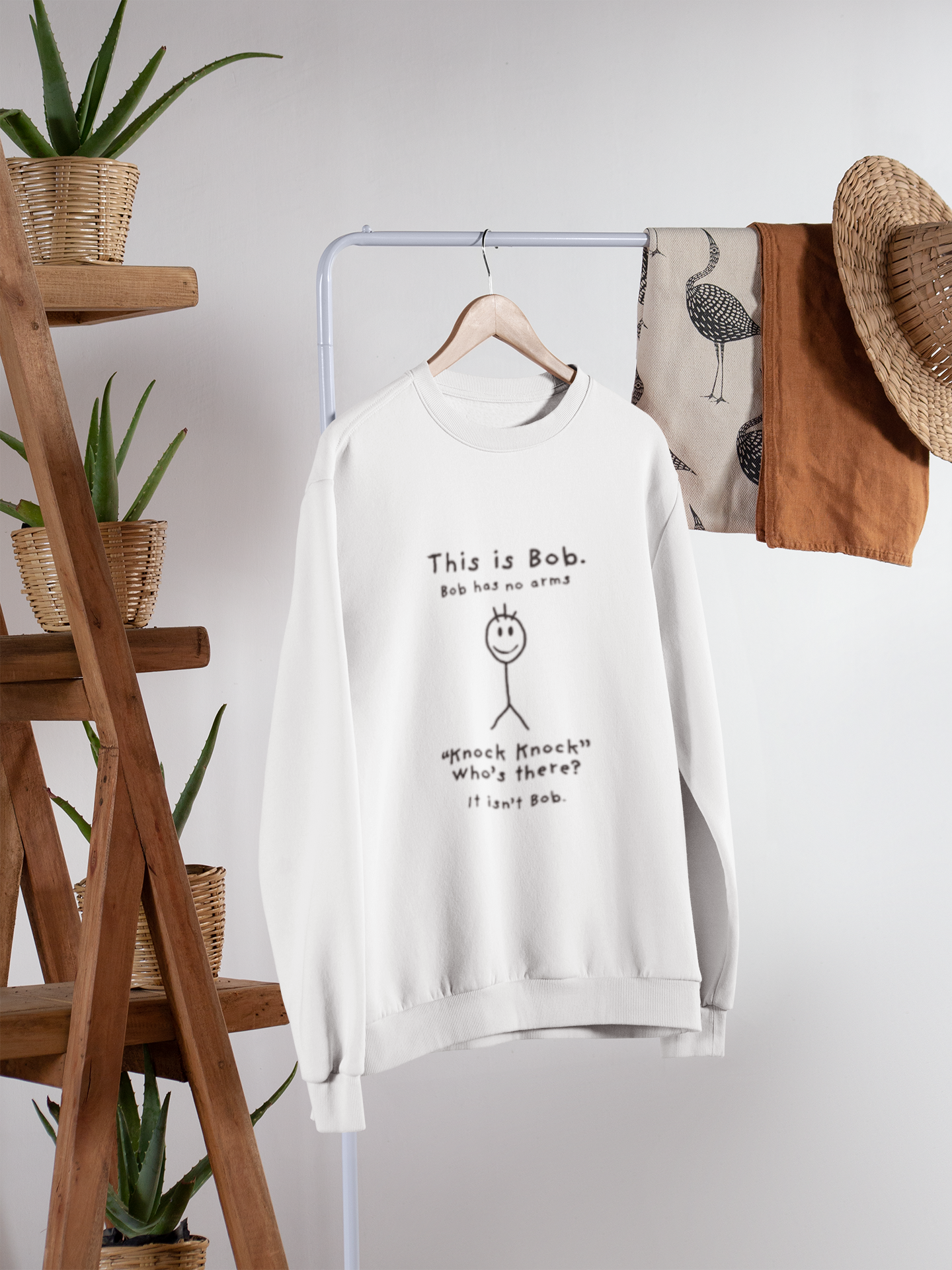 This Is Bob Funny Stick Figure Sweatshirt – Dark Humor Joke