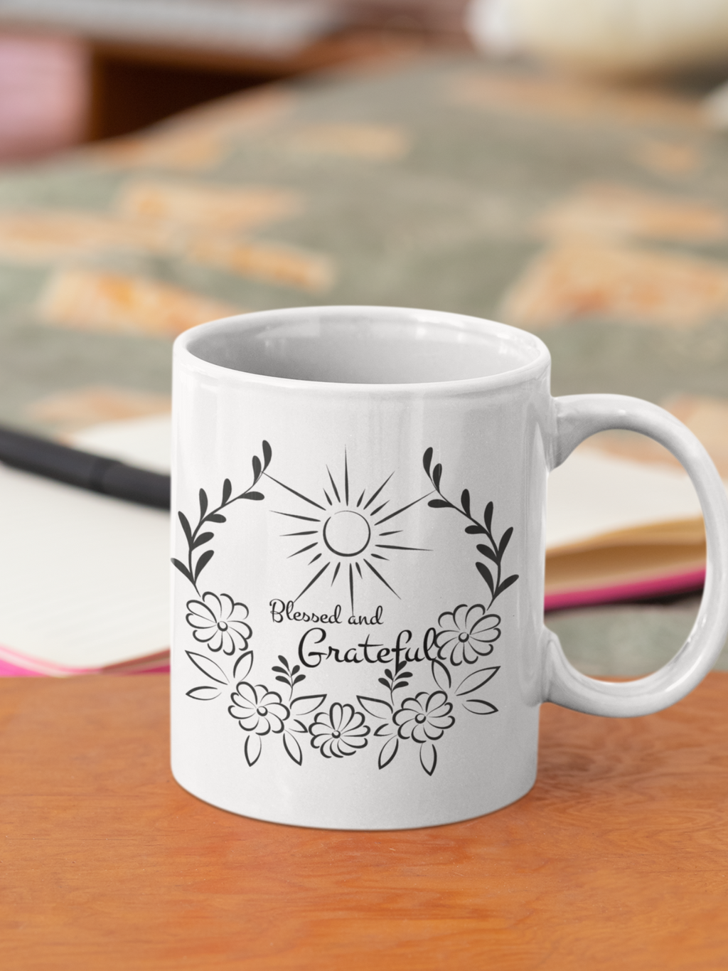 Blessed and Grateful Ceramic Coffee Mug - 11oz, 15oz