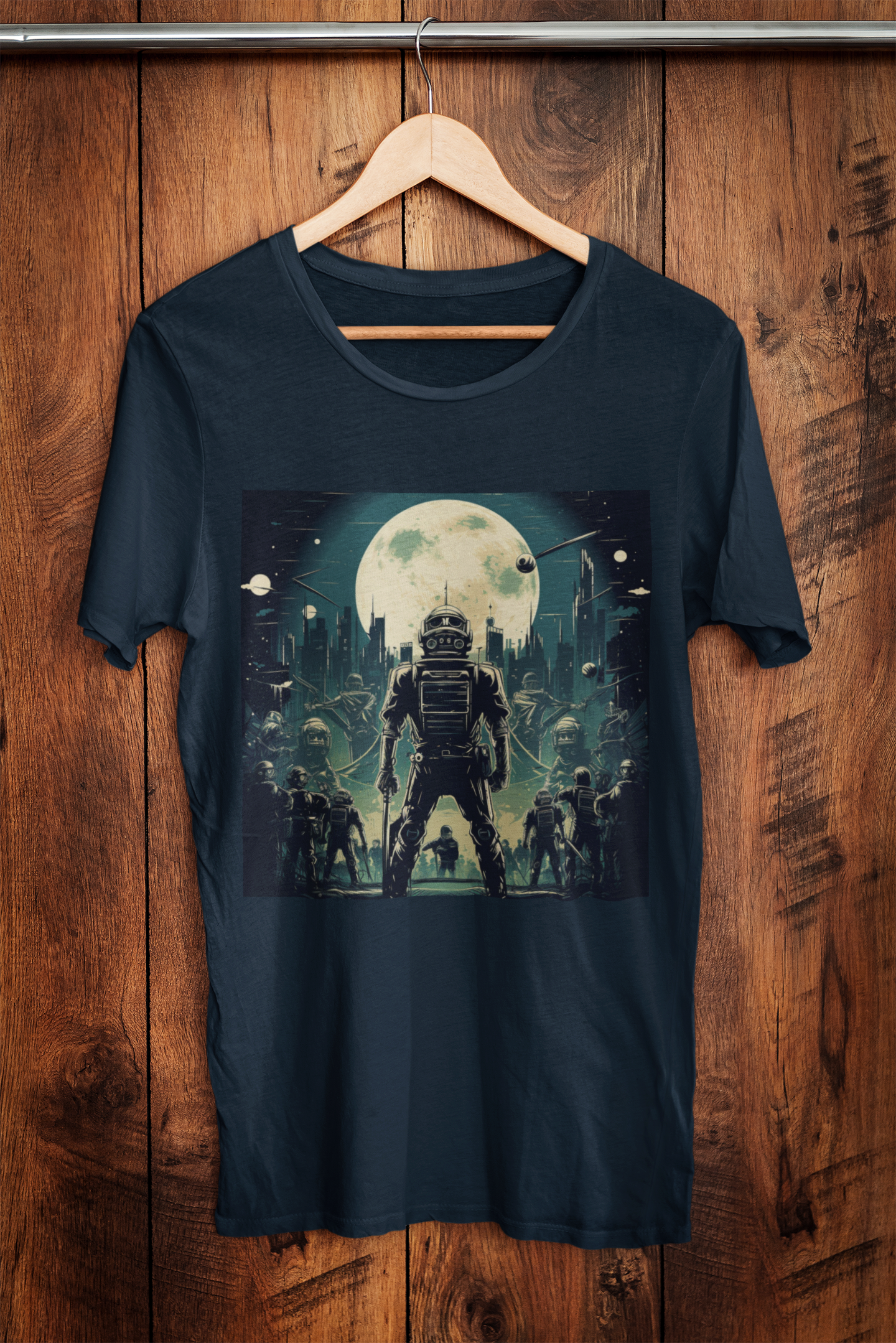 Astronaut Moonscape T-Shirt — Retro Sci‑Fi Space Explorer Tee