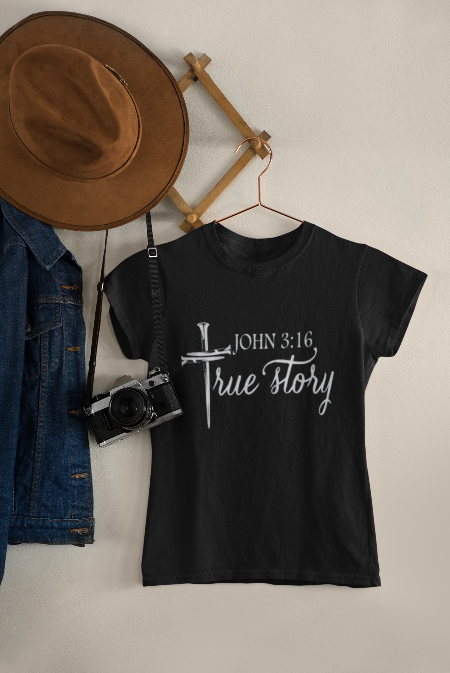 John 3:16 True Story T-Shirt — Christian Faith Cross Tee