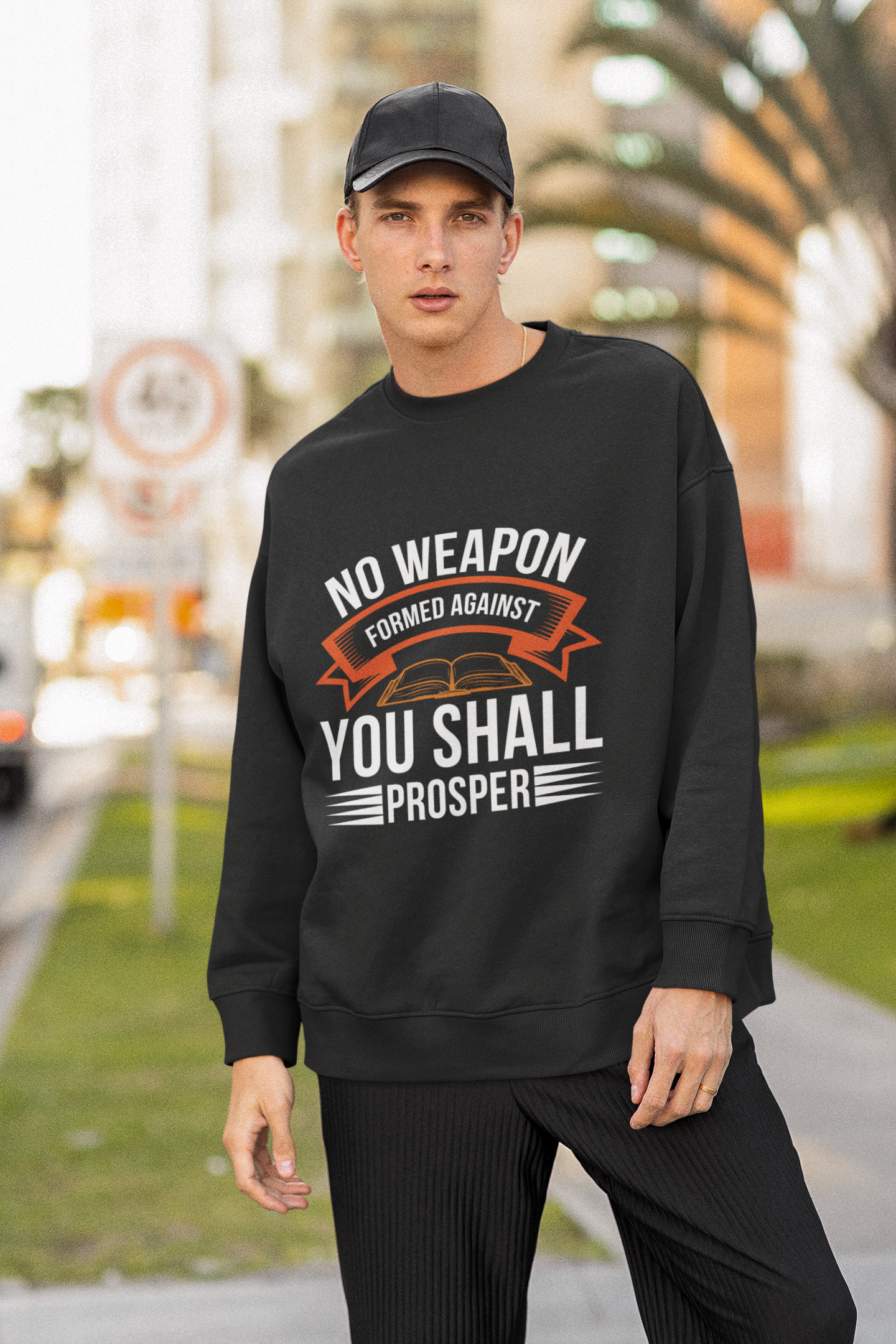 No Weapon Formed Against You Shall Prosper – Isaiah 54:17 | Faith Without Fear Sweatshirt