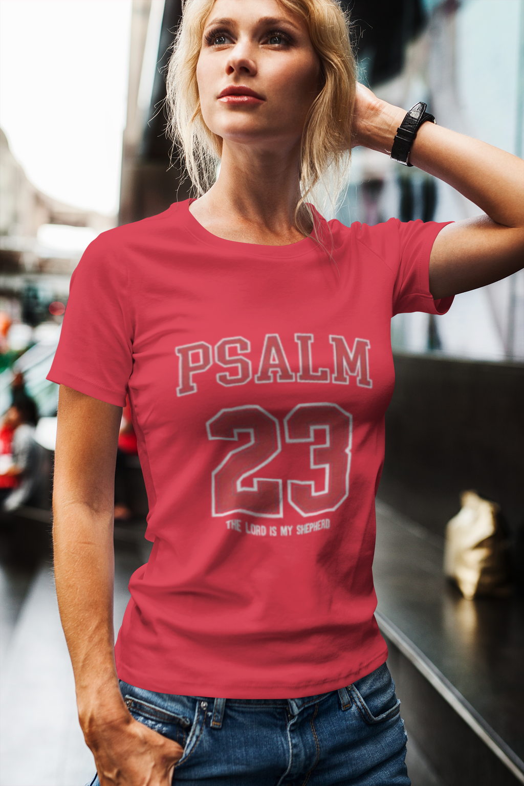 Psalm 23 Tee — "The Lord Is My Shepherd" Christian Sports Jersey T-Shirt