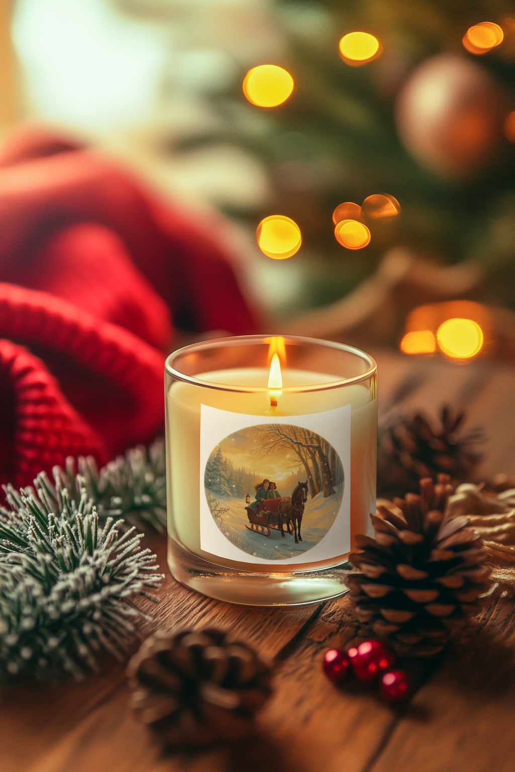 Winter Sleigh Candle – Holiday Jar (4oz / 9oz)