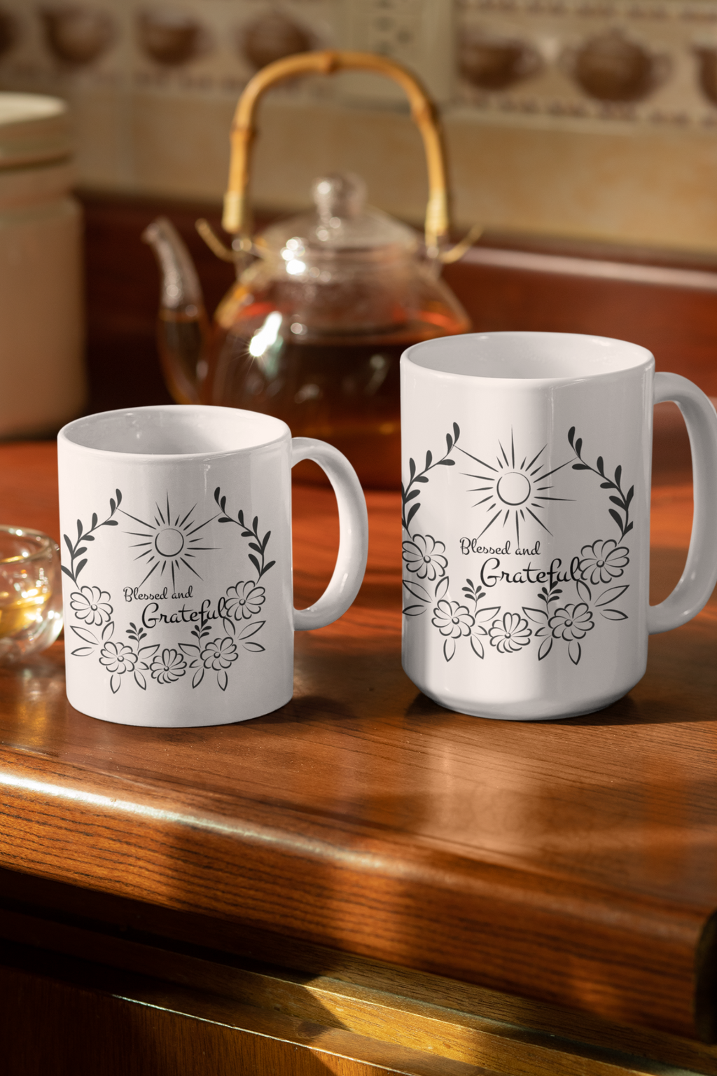 Blessed and Grateful Ceramic Coffee Mug - 11oz, 15oz