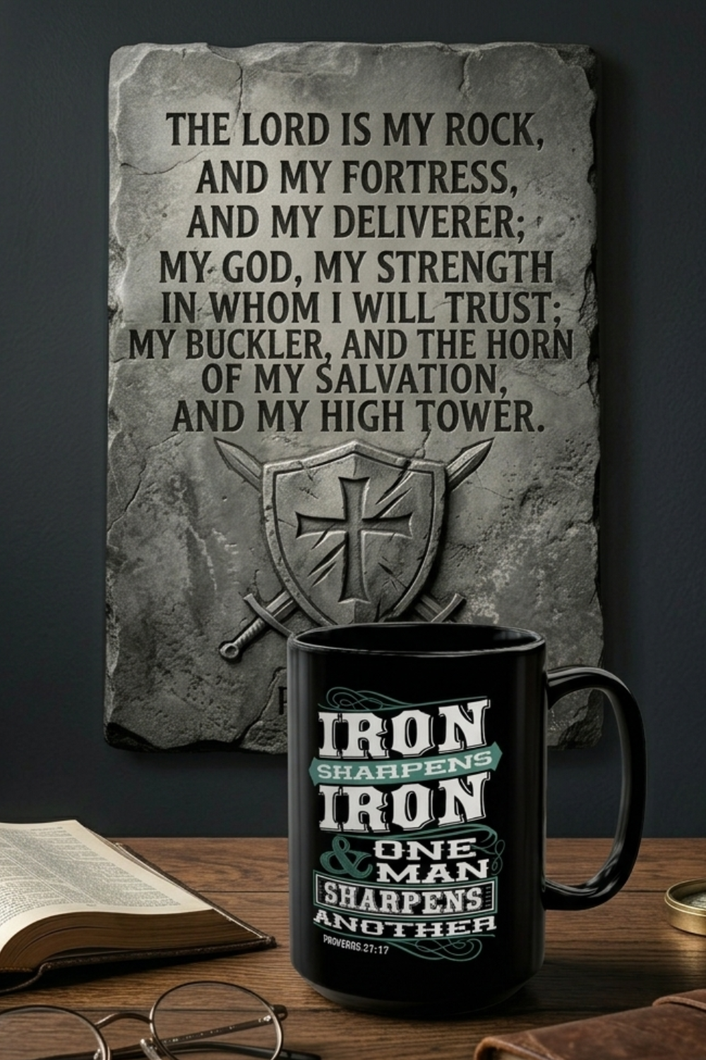 The Man's Morning Devotional Mug | Proverbs 27:17