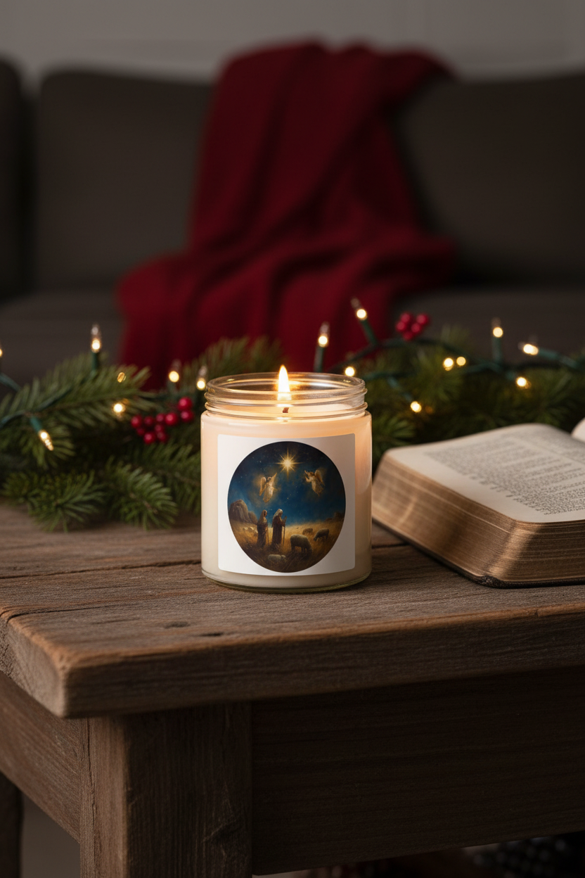 Nativity Night Candle Lifestyle