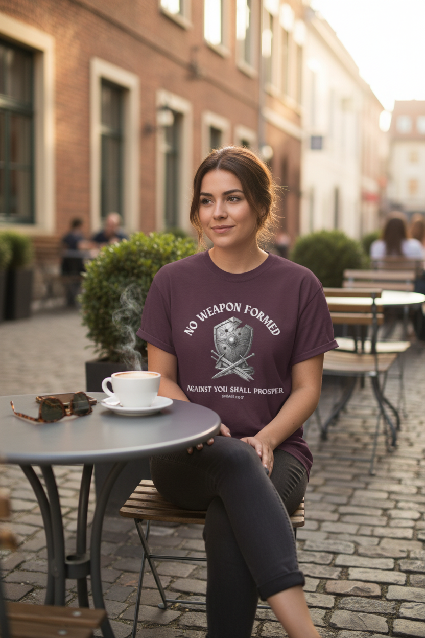 No Weapon Formed Maroon Women's Lifestyle