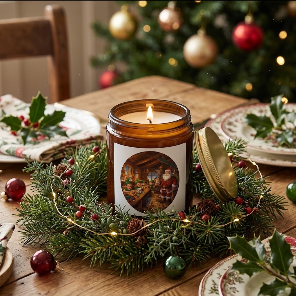 Christmas Workshop Candle — Holiday Scented (4oz & 9oz)