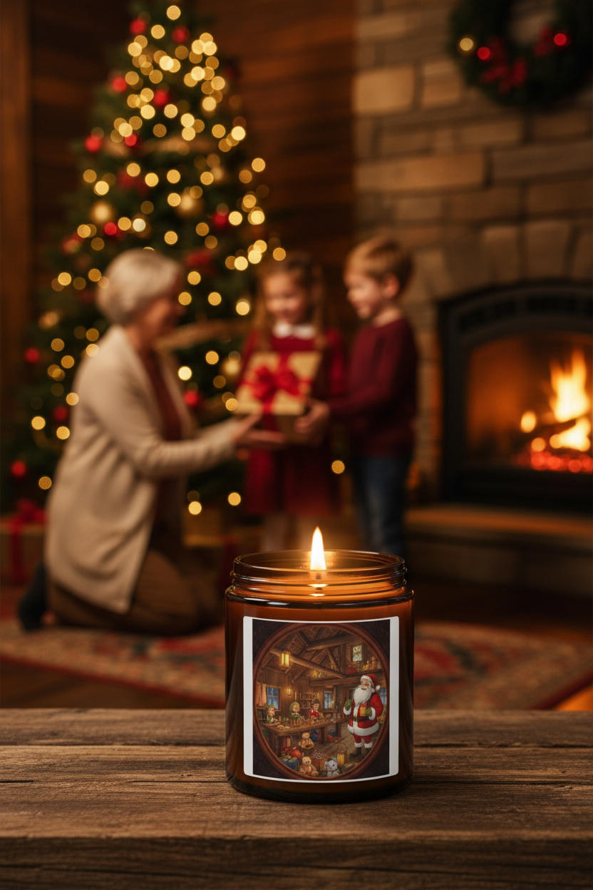 Santa's Workshop Candle Lifestyle 2