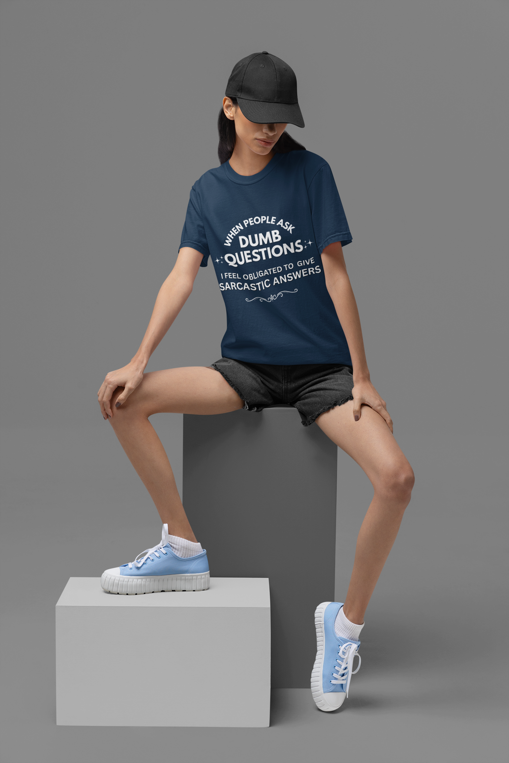 Dumb Questions Sarcastic T-Shirt – Funny Graphic Tee for Men & Women