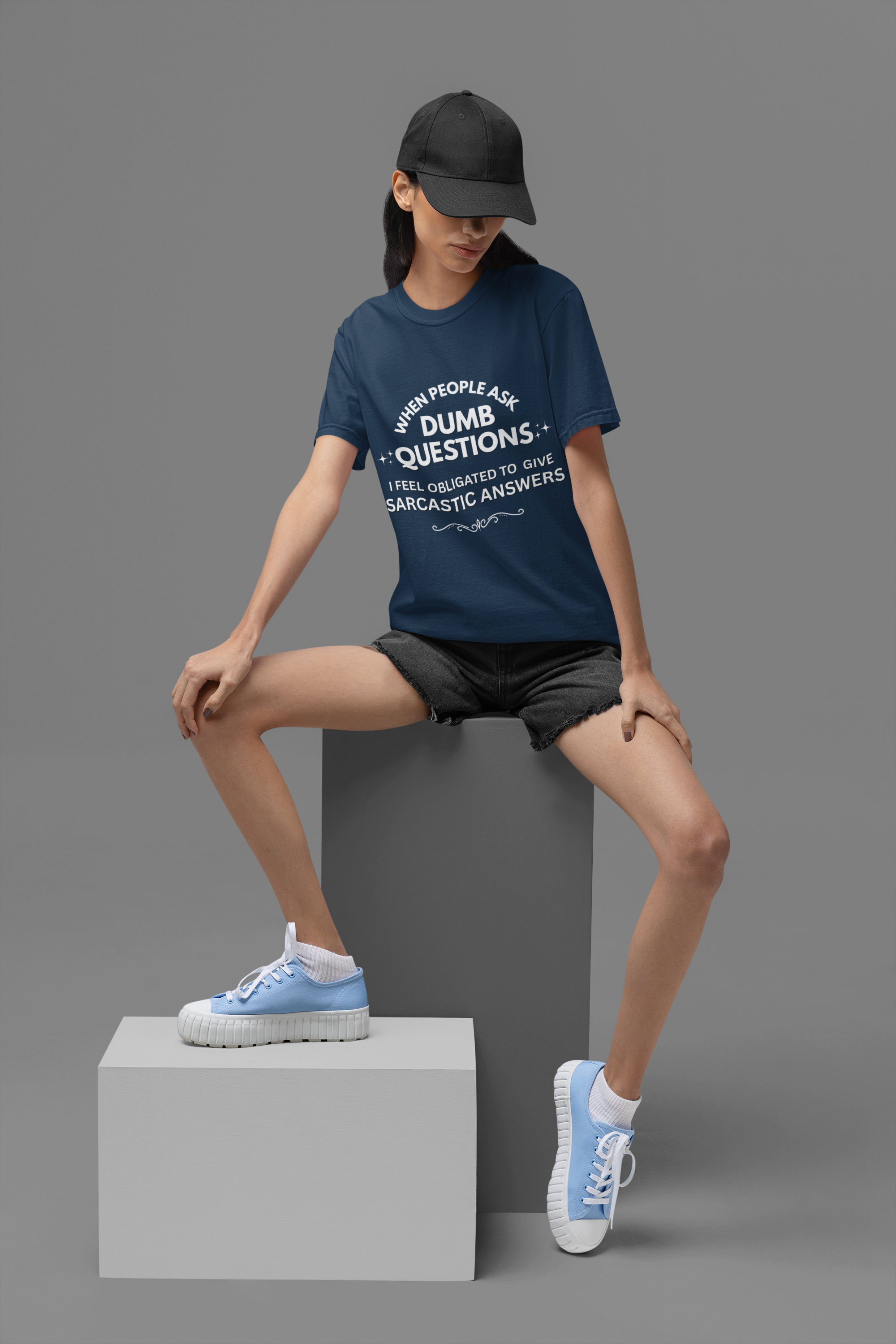 Dumb Questions Sarcastic T-Shirt – Funny Graphic Tee for Men & Women