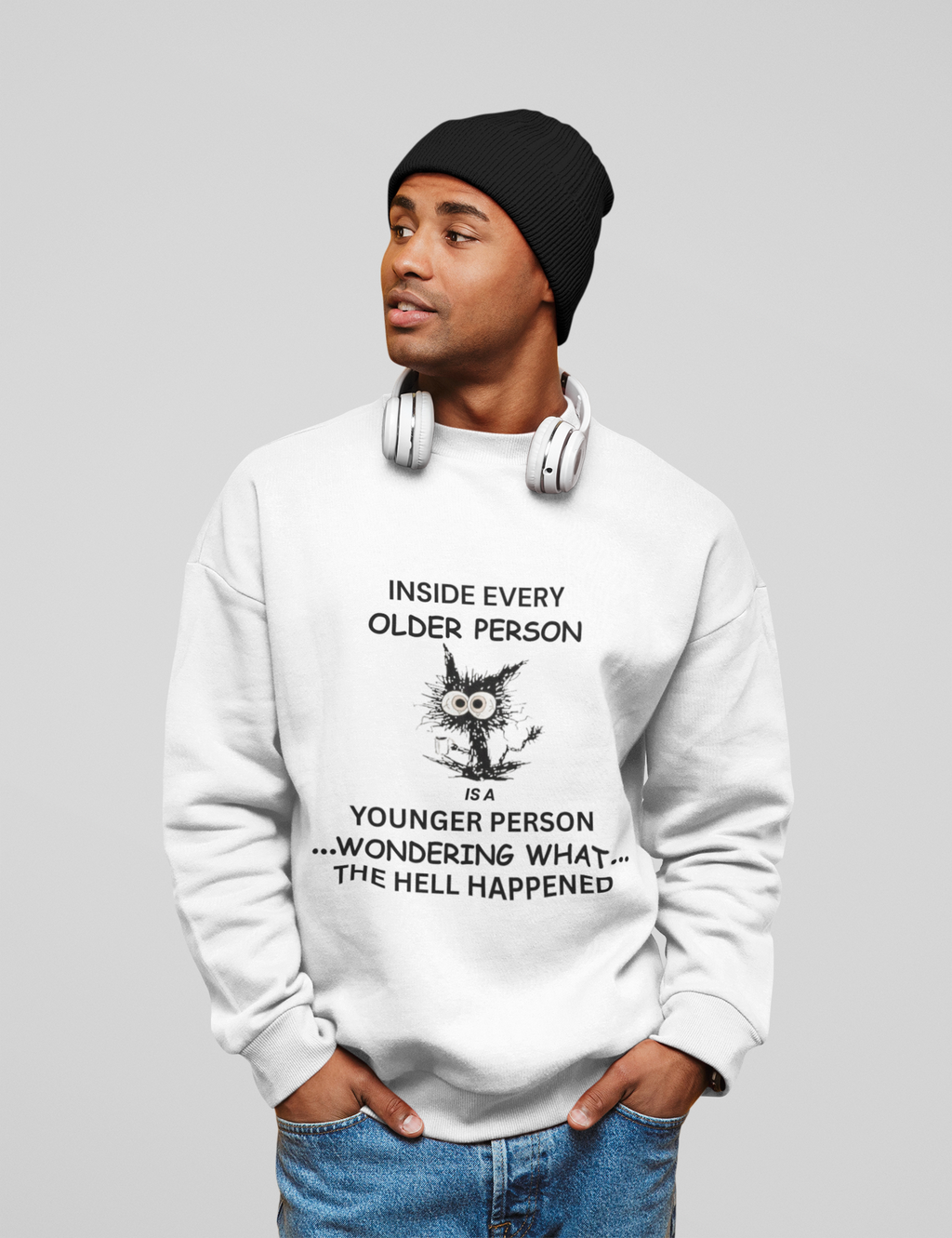 "Inside Every Older Person" Unisex Midweight Softstyle Fleece Crewneck Sweatshirt