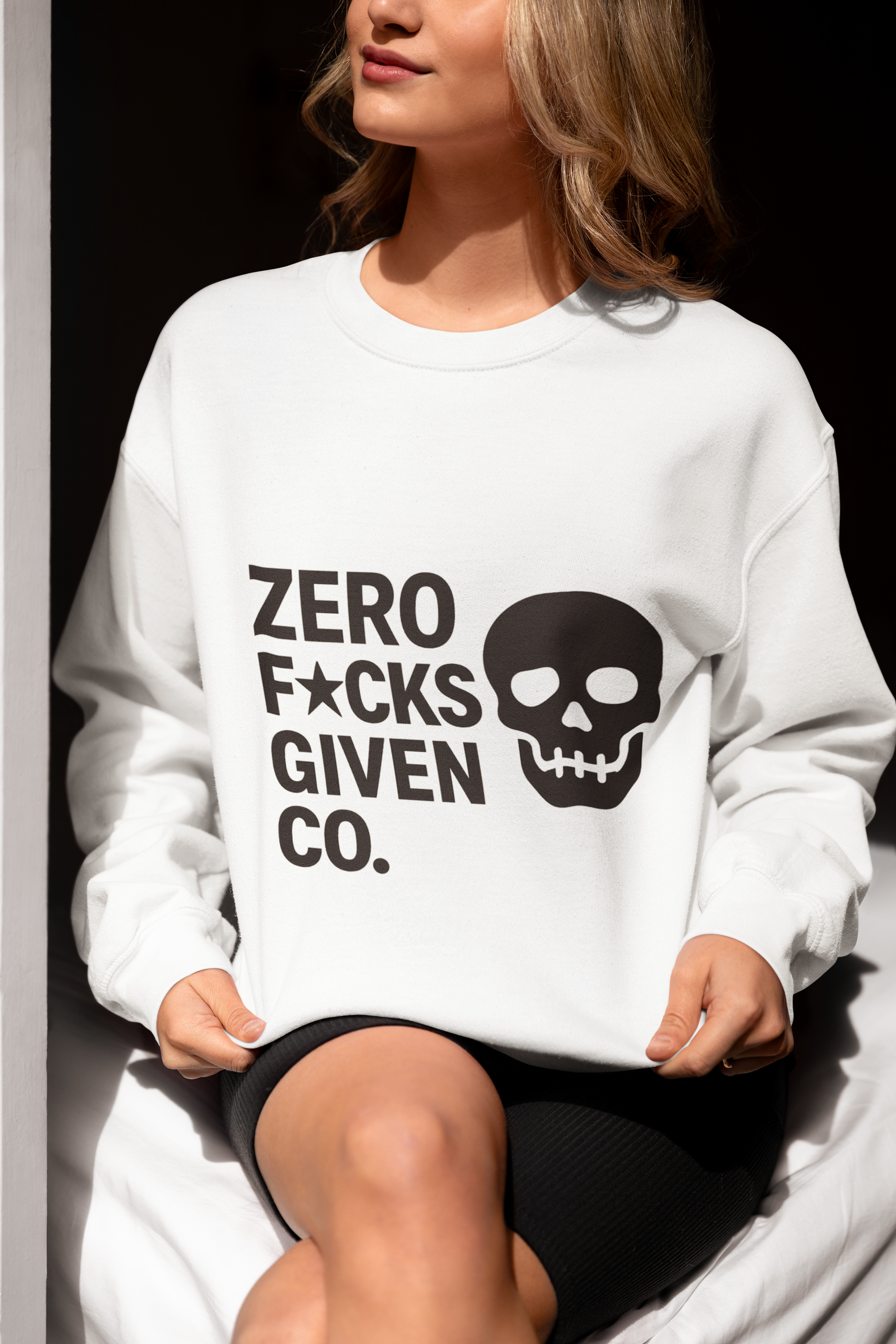 Zero F★cks Given Skull Sweatshirt