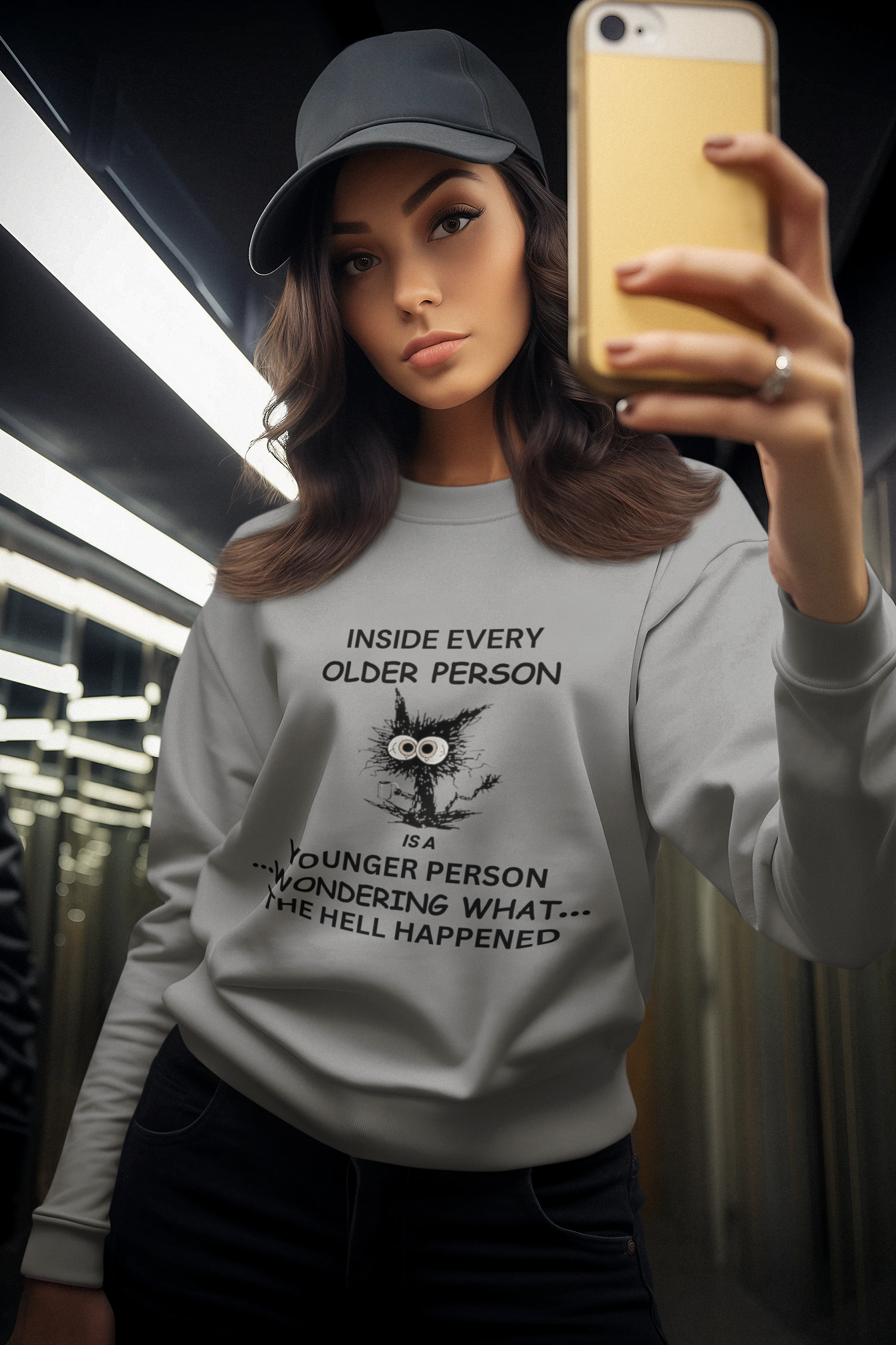 "Inside Every Older Person" Unisex Midweight Softstyle Fleece Crewneck Sweatshirt