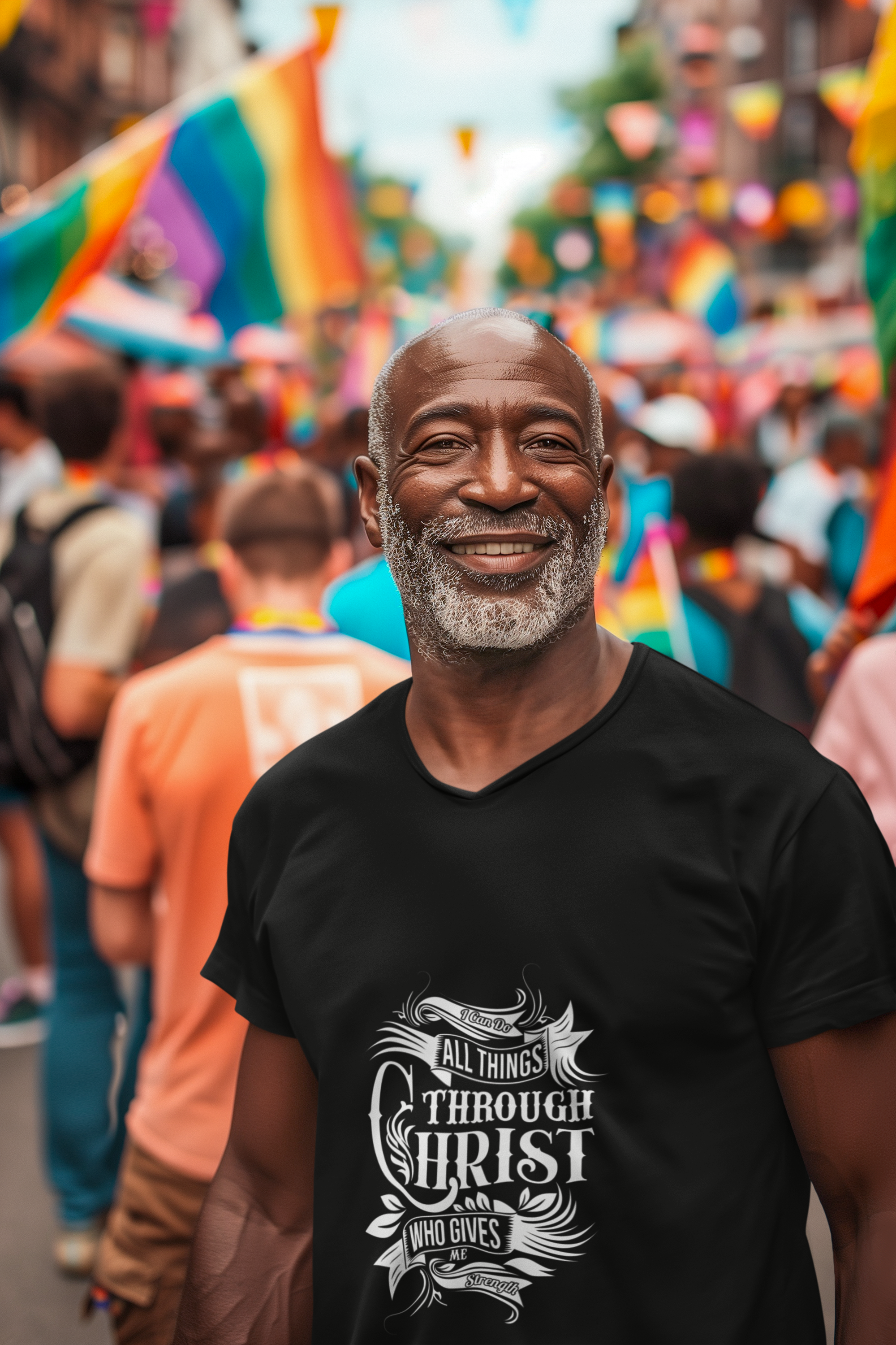 All Things Through Christ Tee — Philippians 4:13