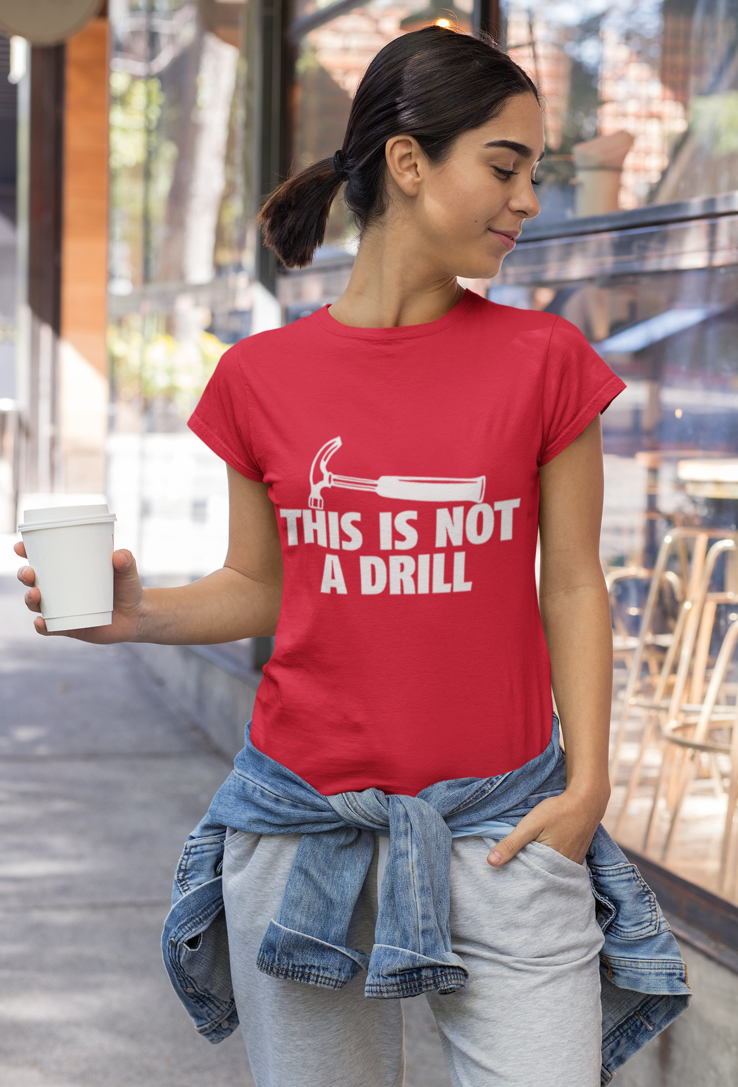 This Is Not A Drill Hammer T-Shirt - Funny Construction & Handyman Tee