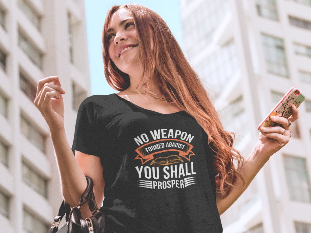 No Weapon Formed Against You Shall Prosper – Isaiah 54:17 | Faith Without Fear Tee