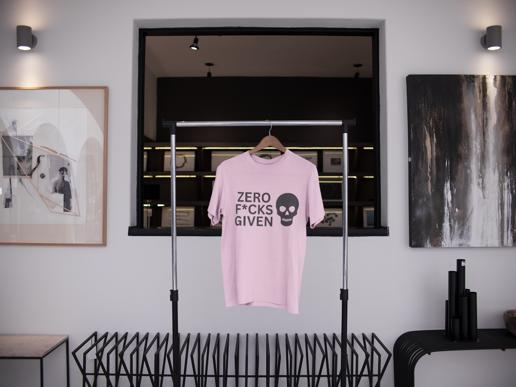 Zero Fcks Given Skull T-Shirt – Wear It Loud | Gildan® 5000