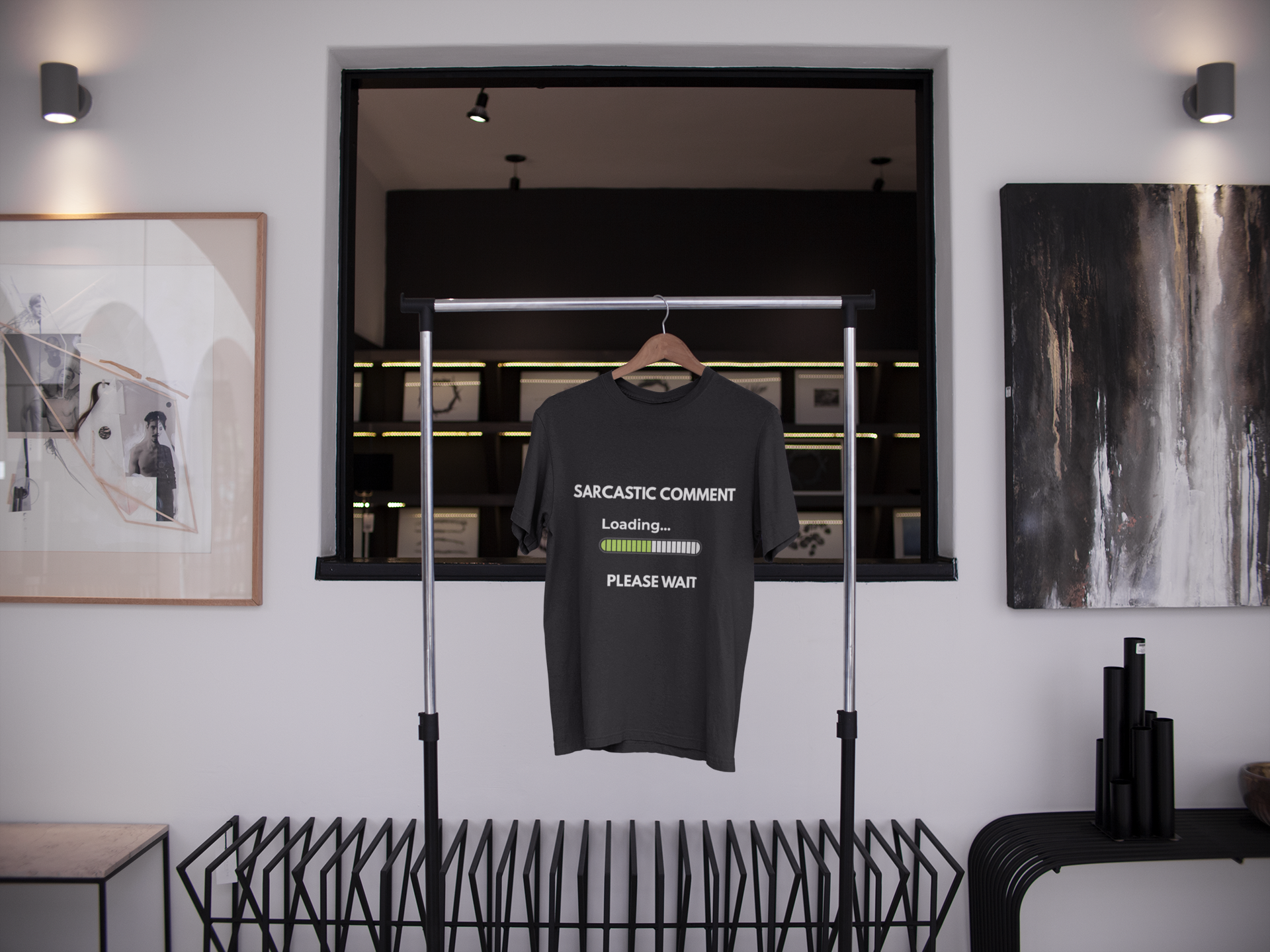 Sarcastic Comment Loading... Please Wait - Funny Graphic T-Shirt