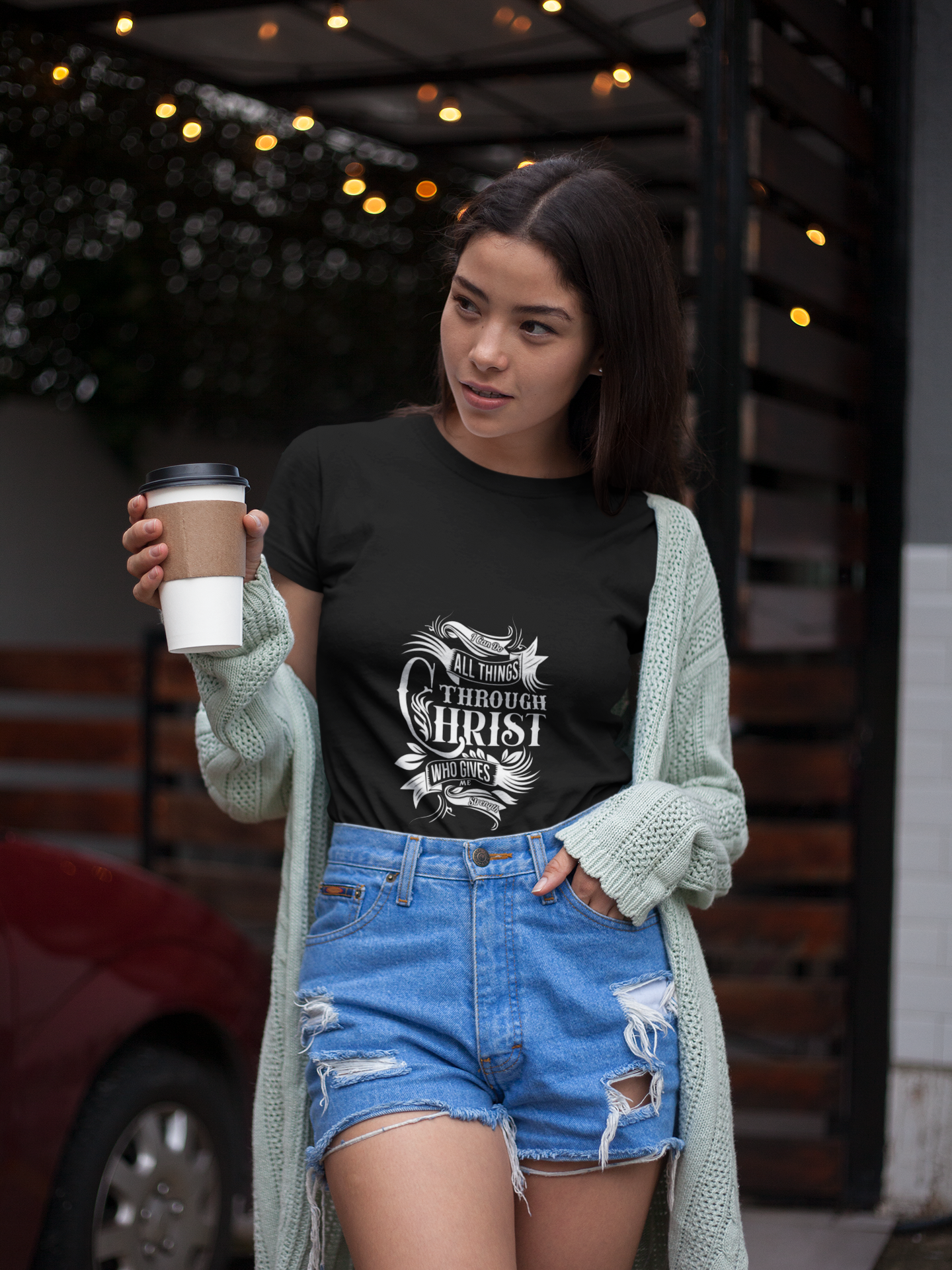 All Things Through Christ Tee — Philippians 4:13