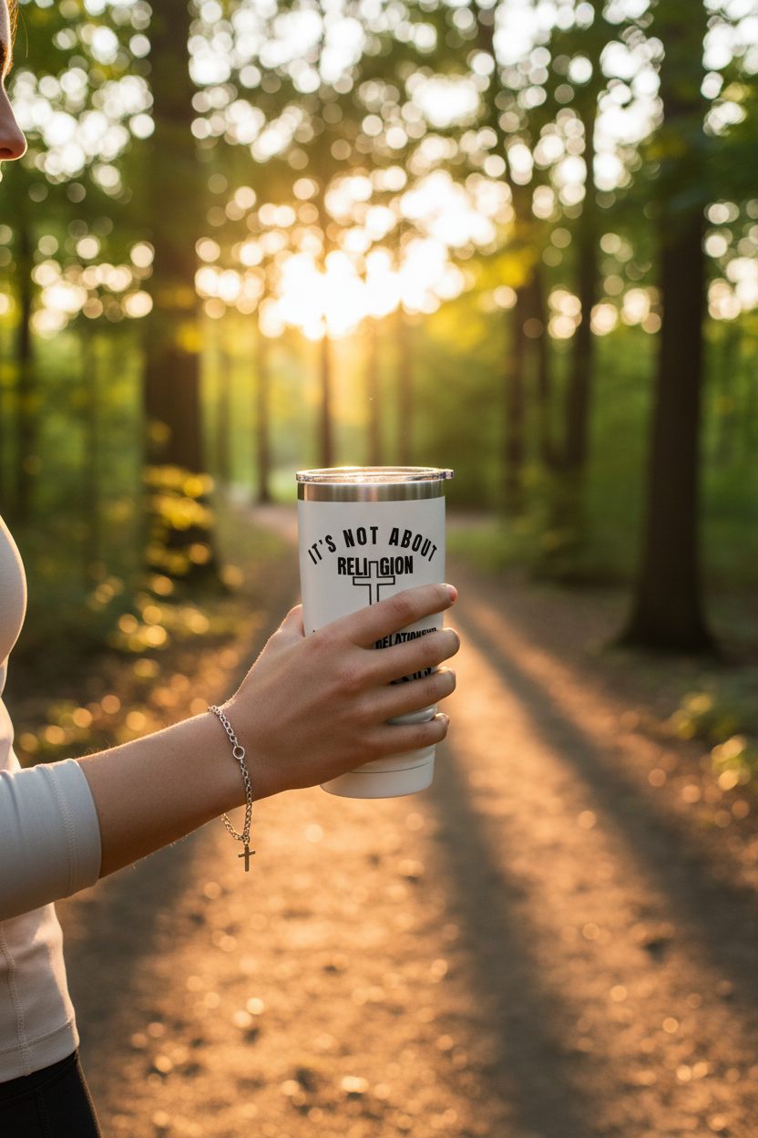 White Tumbler Lifestyle
