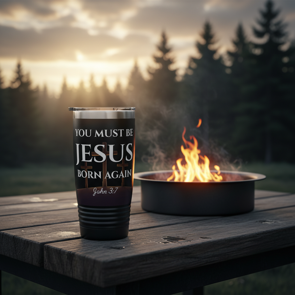 You Must Be Born Again Tumbler — Dawn Campfire Lifestyle